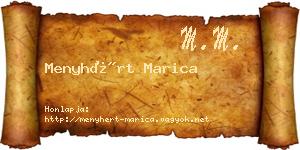 Menyhért Marica névjegykártya